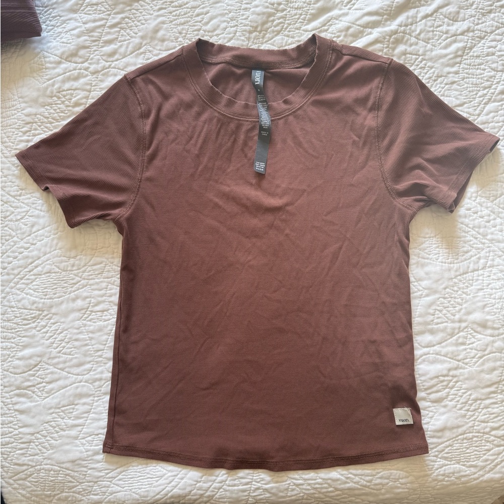 Vuori Posed fitted tee - medium - espresso